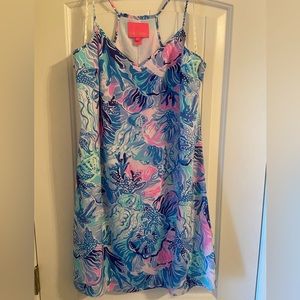 Lilly Pulitzer Dusk Strappy Silk Dress Large
